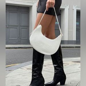 Princess Polly State of Mind Bag White Croc Eco